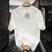 Men's Clothing Printed Cotton Boys Short Sleeved T Shirt Summer New Round Neck T Shirt Versatile Men's Tops_viptrois.com