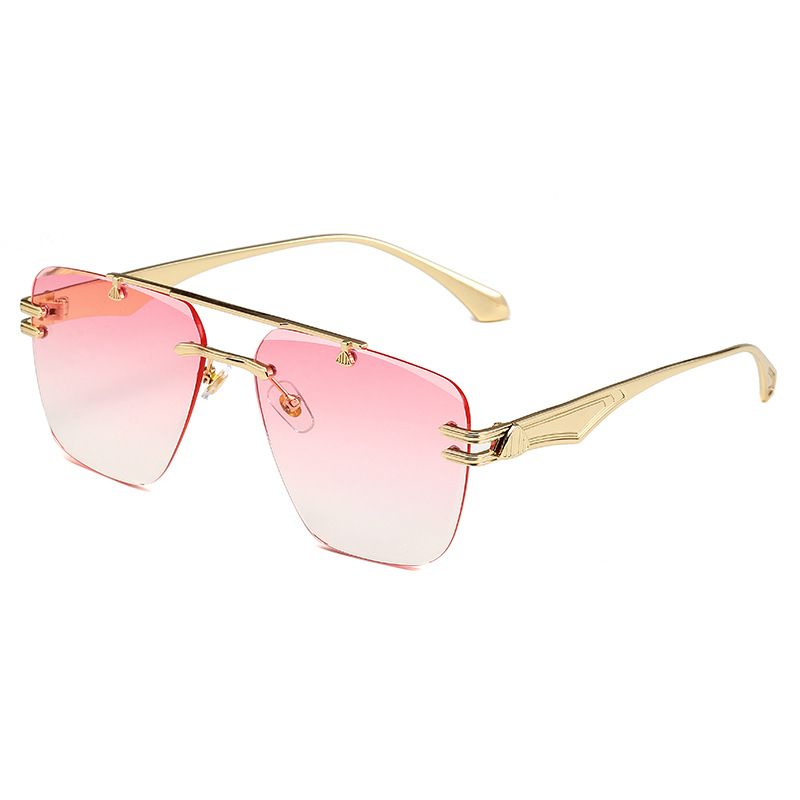 Women's Frameless Sunglasses - UV400 Protection & Stylish Driving Shades (Trendy High-End Design)_viptrois.com
