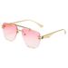 Women's Frameless Sunglasses - UV400 Protection & Stylish Driving Shades (Trendy High-End Design)_viptrois.com
