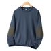 Sweatshirt Trendy Brand Top With Spring And Autumn New Men's Round Neck White Long Sleeved Base Shirt D4e_viptrois.com