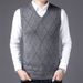 Men's Slim Fit V-Neck Knitted Vest, Wool Blend Casual Sweater Waistcoat For Autumn Winter_viptrois.com