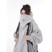 Urban Streetwear Hooded Fleece Sweatshirt - High Neck Unisex Oversized Pullover With Functional Pockets, Winter Thermal Loungewear For Men & Women_viptrois.com