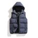 "Men's Fleece-Lined Hooded Vest, Winter Warm Zip-Up Puffer Gilet, Slim-Fit Casual & Outdoor Layering Piece (Black/Gray/Red/Green/Khaki/Navy)"_viptrois.com
