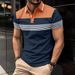 Men's New Digital Printing Lapel Button Business All Match Polo Shirt_viptrois.com