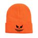 Halloween Autumn Winter Warm Pumpkin Head Bright Color Quirky Street Knitted Beanie_viptrois.com