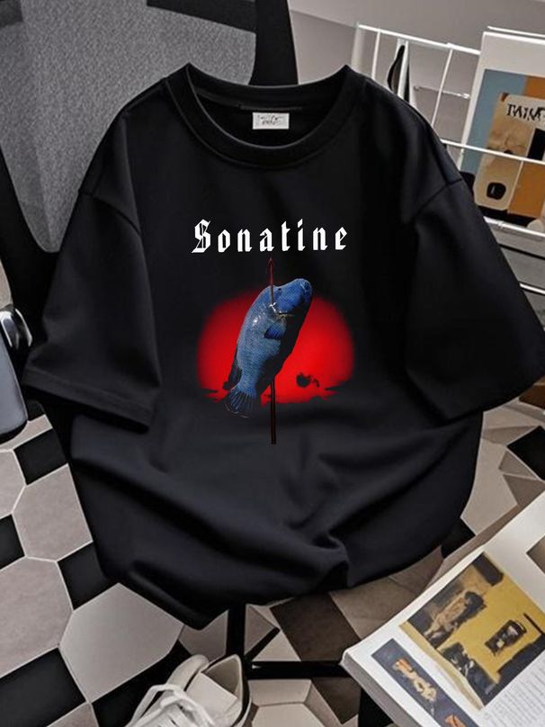 NWT Sonatine Takeshi Kitano Japanese Movie Unisex T-Shirt Summer Streetwear Breathable Fashion Casual Designer Clothes Graphic Stretched Stylish_viptrois.com