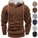 Autumn And Winter New European And American Men's Solid Color Jacquard Hooded Sweatshirt Loose Sports Casual Top Jacket_viptrois.com