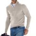 Men's Clothing new autumn long sleeve v neck fleece zipper men's casual top polo shirt_viptrois.com