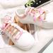 Shoe Accessories Couples Wear White Shoes With Metal Rhinestone Shoes, Flower Pearl Shoelace Buckle Decoration Ins Canvas Shoelace Accessories_viptrois.com