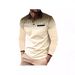 Nordmann INS Cross-Border Autumn Fashion Men's Long Sleeve Polo Shirt Printed Polka Dot Turn-Down Collar Sports Top Trendy_viptrois.com