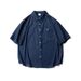 Men's Clothing Nanxia Qiaozhuang 2025 Summer New Japanese Retro Creative Pocket Denim Shirt Trendy Neutral Lapel Shirt_viptrois.com