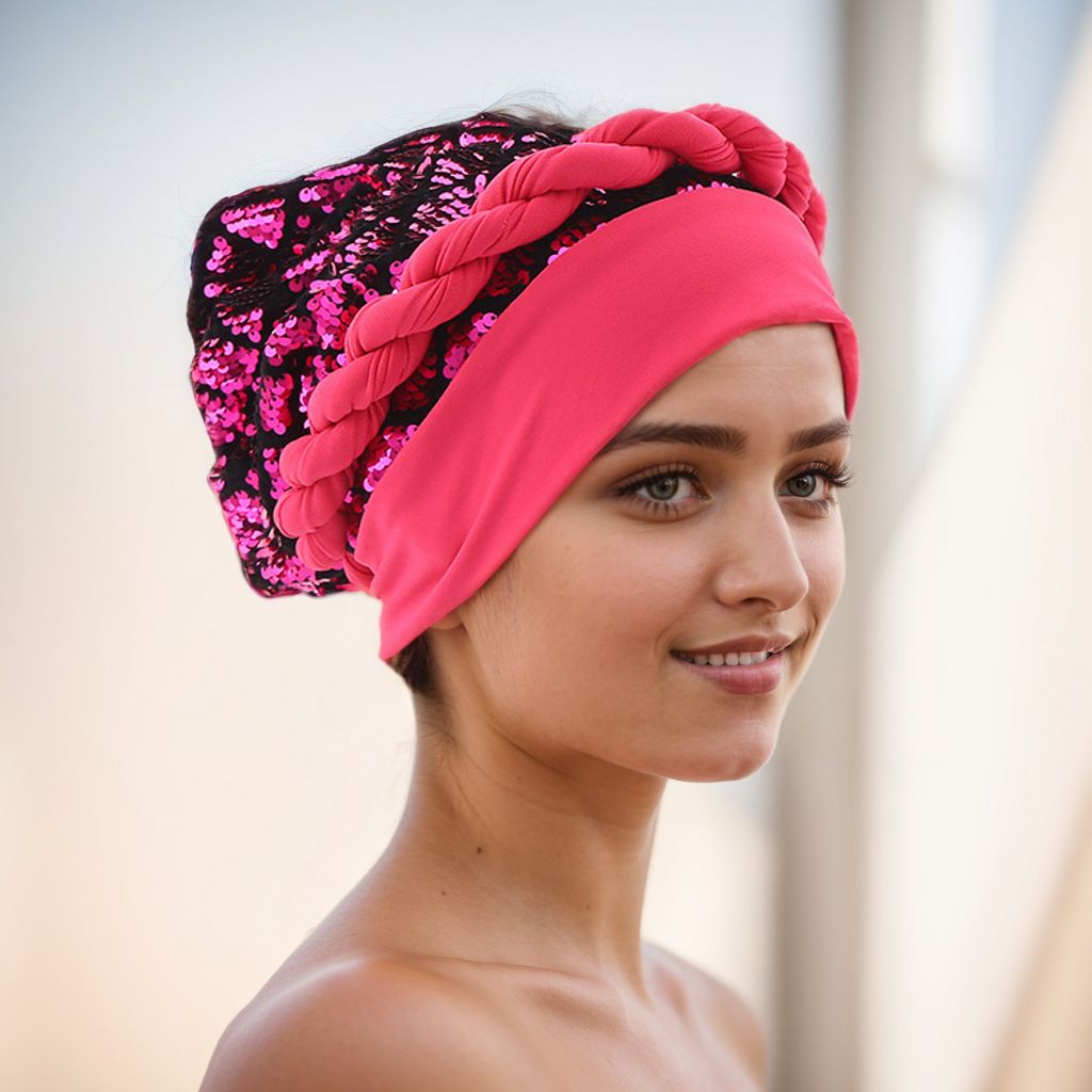 New Milk Silk With Diamond Shaped Sequin Braid Hat African Hat Muslim Hat_viptrois.com