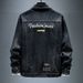 Men's Clothing Denim Jacket Men's Early Spring Slim Workwear Jacket Embroidered Denim Print Tops Trendy Brand_viptrois.com
