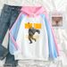American Style Color Block Sweatshirt For Men Loose Fit THE HOPE TOUR Pullover Outerwear Cool Top_viptrois.com