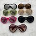 Men's Sunglasses Uv400 Fashion Double Beam Round Large Frame Personality PC Hollow Sunscreen Sunglasses_viptrois.com