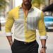 Men's Clothing Men's Casual Contrast Color Long Sleeved Shirt Shirt Fashion Business_viptrois.com