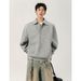 Pulse American Cleanfit Henley Collar Sweatshi For Men Korean Boxy Fit Top Trendy Brand High Intelligence Miu Style Polo_viptrois.com