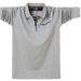 New Autumn Winter Plus Cotton Zipper Turn-Down Collar Long Sleeve T-Shirt Men's Large Size Fat Man Polo Shirt Wholesale_viptrois.com