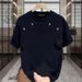 Men's Clothing Heavyweight Summer Short Sleeved 100% Cotton T Shirt Men's Loose Versatile Casual Half Sleeved Ins Couple Tops T Shirt_viptrois.com