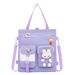 Children's Tutoring Bag Primary And Secondary School Students Portable Single Shoulder Art Bag Crossbody Backpack Contrast Color Cartoon Learning Bag_viptrois.com