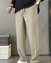 Men's Clothing Men's Loose Straight Leg Spring Style Solid Color Casual Trousers, Trendy Wide Leg Versatile Korean Style Casual Pants._viptrois.com