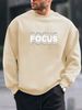 Men's Loose Casual And Fashionable FOCUS Letter Pattern Printed Round Neck Long Sleeved Sweatshirt Suitable For Autumn And Winter Wear_viptrois.com