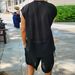 Men's Summer casual sweater suit men's summer woolen suit men's 2024 loose short-sleeved T-shirt shorts men's clothing_viptrois.com