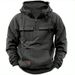 Pure Cross-Border Spring Autumn New Men's Hooded Solid Color European And American Youth Sports Multi-Pocket Patchwork_viptrois.com