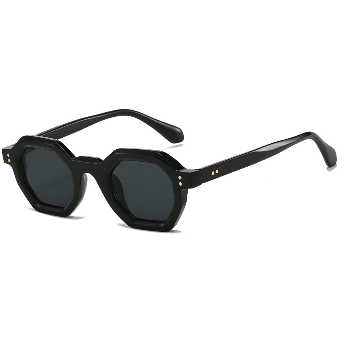 Men's Sunglasses Tortoise Shell Small Frame Sunglasses For Men And Women Fashion Street Shooting Polygon Personality All Match Anti Ultraviolet_viptrois.com