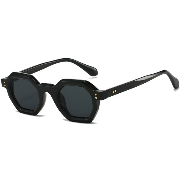 Men's Sunglasses Tortoise Shell Small Frame Sunglasses For Men And Women Fashion Street Shooting Polygon Personality All Match Anti Ultraviolet_viptrois.com