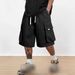 Men's Military Camo Shorts – Quick-Dry Polyester, Loose Fit Outdoor Workwear With Adjustable Drawstring (Bright Green/Gray/Dark Green/Black_viptrois.com
