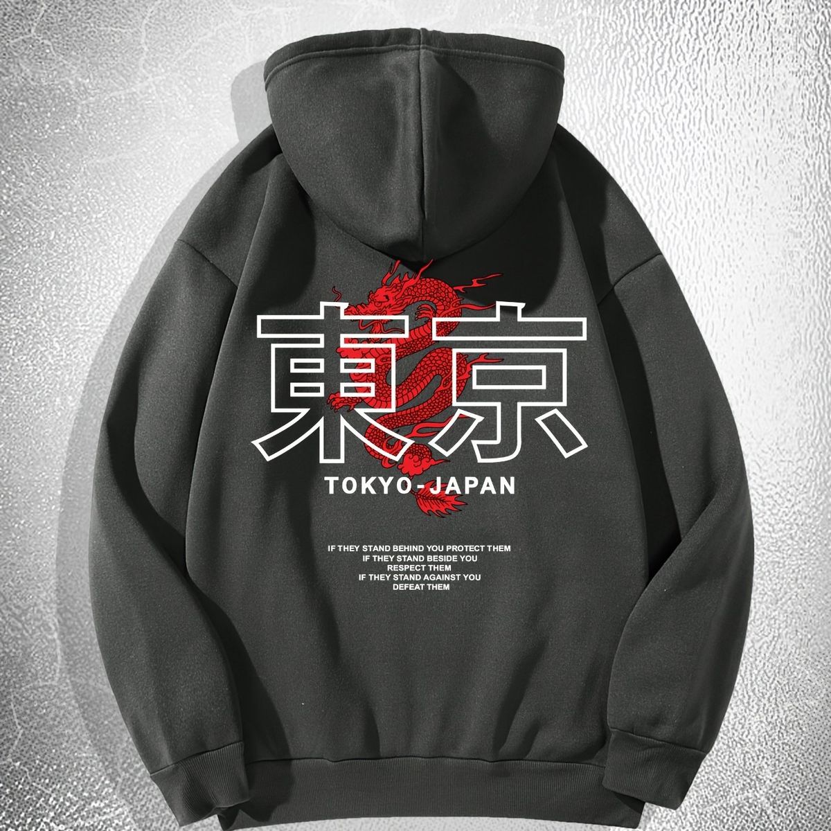 Men's Autumn And Winter Casual Fashionable Loose Hoodie Tokyo Letter Pattern Printed Warm Long Sleeved Pullover Sweater_viptrois.com