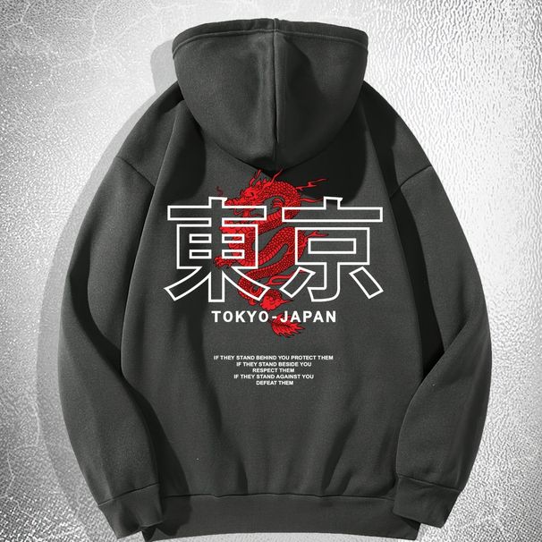 Men's Autumn And Winter Casual Fashionable Loose Hoodie Tokyo Letter Pattern Printed Warm Long Sleeved Pullover Sweater_viptrois.com