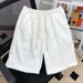 Unisex Heavyweight Cargo Shorts American Streetwear Loose Fit Casual Athletic Bottoms_viptrois.com