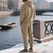Men's Casual Hoodie & Jogger Set – Oversized Fit With Jacquard Pattern (Long Sleeve Loungewear For Spring/Fall)_viptrois.com