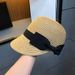 Korean Version Bow Children's Summer Fashion Sunscreen Straw Breathable Women's Equestrian New Sunshade Duckbill Hat_viptrois.com