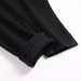 Kids’ Clothing Middle And Large Non Elastic Black Embroidered Denim Straight Trousers_viptrois.com