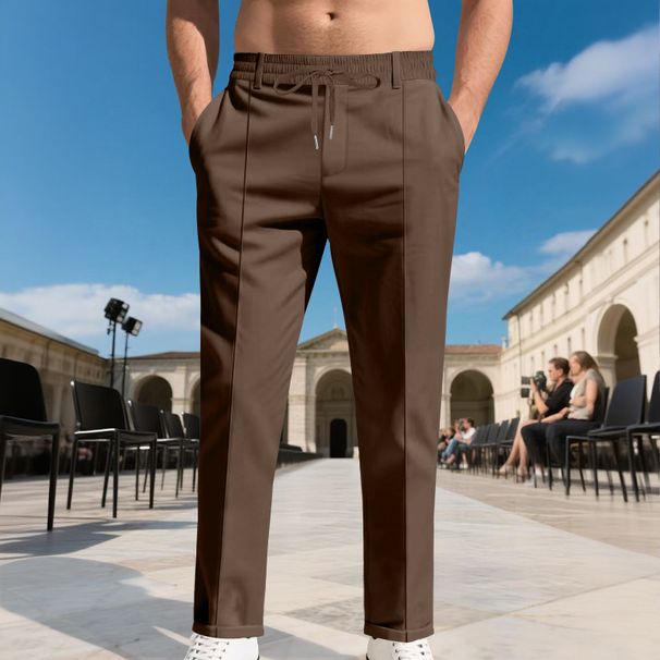 Men's Clothing Solid Color Slim Fit Casual Pants - Classic Solid Color Chino Trousers For Business & Leisure | Multiple Colors & Sizes (S-XXXL)_viptrois.com