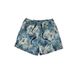 Men's Clothing Blue And White Flower Pattern Drawstring Shorts_viptrois.com