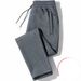 Men's Casual Jogger Pants With Zipper Pockets - Fleece Lined, Elastic Waist, Comfort Fit, Straight Leg, Plus Size, Black/Gray (Regular &_viptrois.com