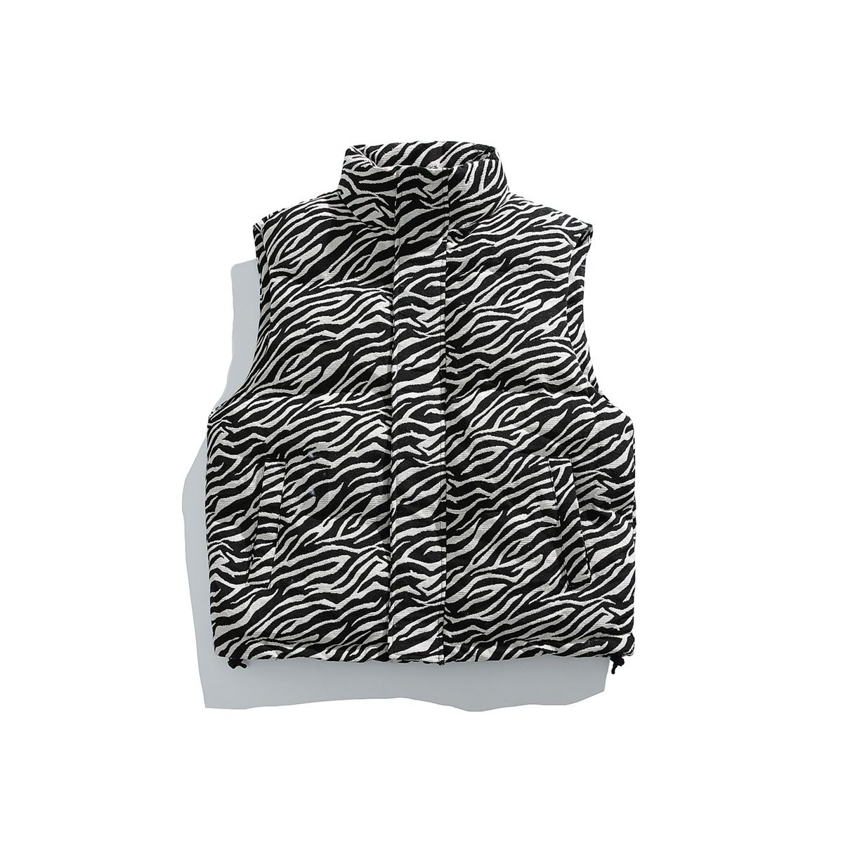 Jacquard Stand-up Collar Cotton-padded Jacket Camouflage Vest Men's Autumn And Winter 2025 New Sleeveless Vest Cotton Jacket Personalized Vest Jacket_viptrois.com