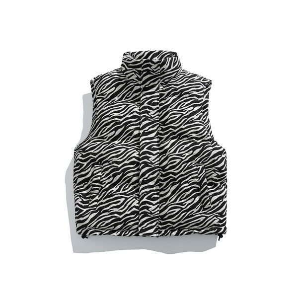 Jacquard Stand-up Collar Cotton-padded Jacket Camouflage Vest Men's Autumn And Winter 2025 New Sleeveless Vest Cotton Jacket Personalized Vest Jacket_viptrois.com