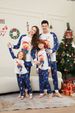 Christmas deer alphabet scarf Christmas family dress printed homewear pajamas_viptrois.com