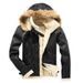 "Men's Faux Fur Spot Jacket – Trendy Oversized Coat With Unique Pattern (Black/Khaki/Burgundy/Brown, S-5XL)"_viptrois.com