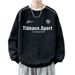 Fattened Plus Size Sweater Men's Spring And Autumn American Casual Loose Clothes Tie-dye Long-sleeved T-shirt Without Hat_viptrois.com