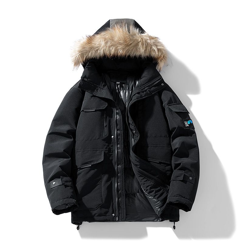 Men's Clothing Winter Thickened Trendy Brand Large Size Parka Men's Windproof Workwear Jacket American Style Warm Casual Jacket Cotton Coat_viptrois.com