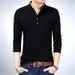 Nordmann Foreign Trade Two-Piece Stand Knitted Shirt Collar Men's Pullover Plus Size Solid Color Sweater_viptrois.com