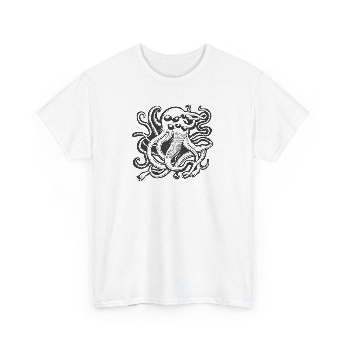 SixEyed Kraken Cryptozoology T-Shirt Mens Womens Tees Top | Cryptid Hunter Tee | Kraken Shirt_viptrois.com