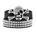 Skull Head Punk Style Rivet Square Bead Pyramid Inlaid Women's Belt Personality Accessory_viptrois.com