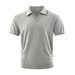 Men's Sophisticated Elegant Knit Shirt Contrasting Trim Turn Down Collar Breathable Ice Silk Business Casual Top Tee_viptrois.com